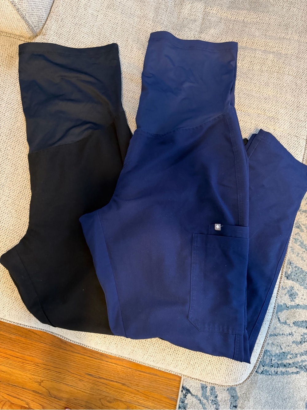 Figs Black and Navy Scrub Pants XLT
